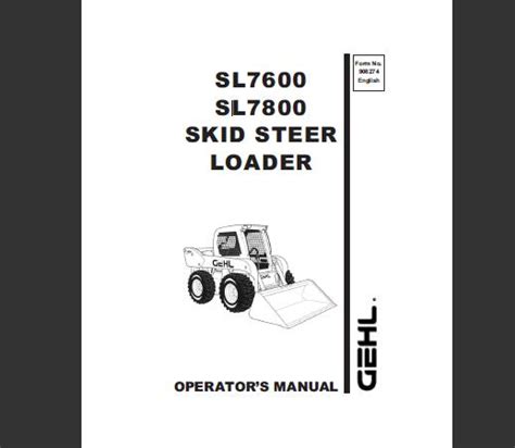 2001 gehl 7600 skid steer specs|gehl sl7600 manual pdf.